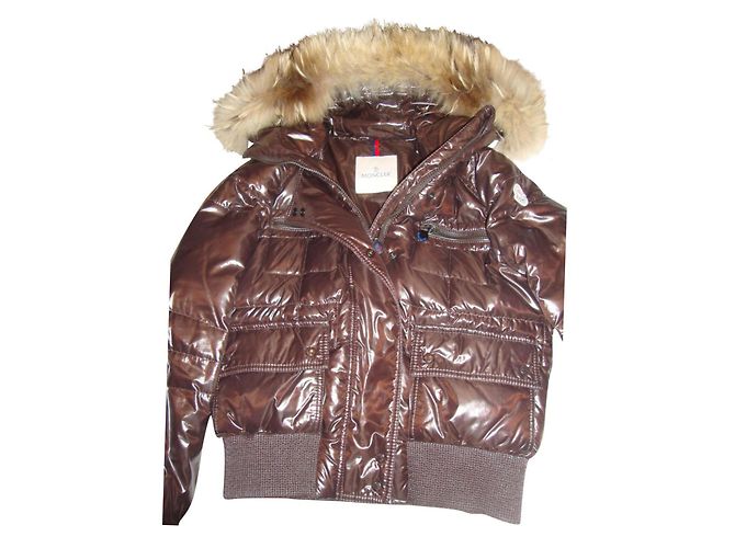 Moncler Georgia Bomberjacke Kurz Braun