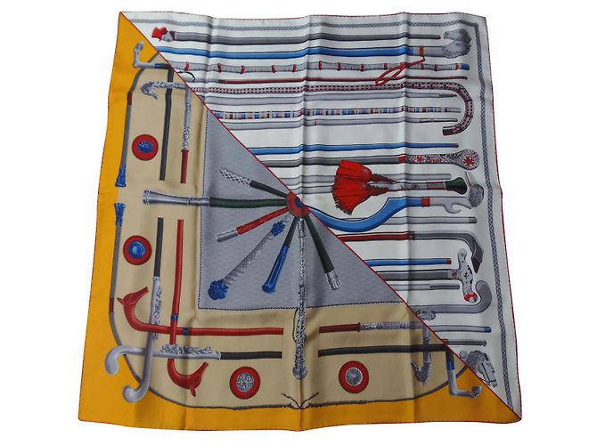 Kelly Hermès Canes and Canes silk scarf 90/90 Multiple colors