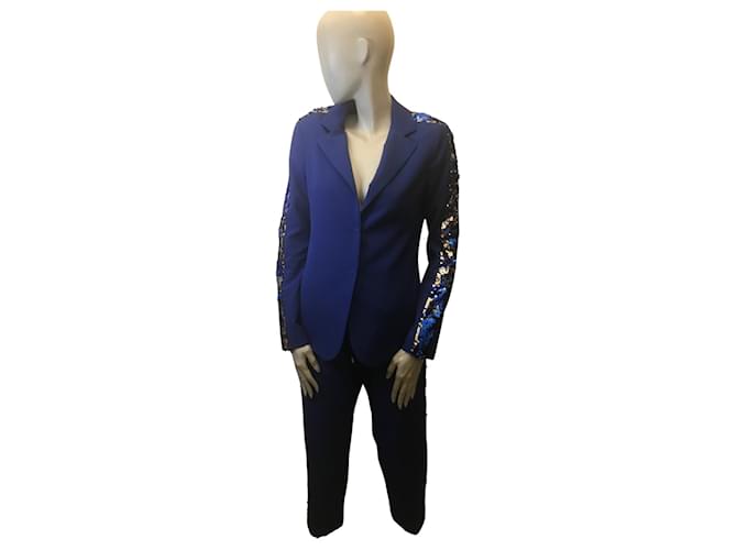 Autre Marque Kaos sequinned suit Blue Polyester  ref.693478