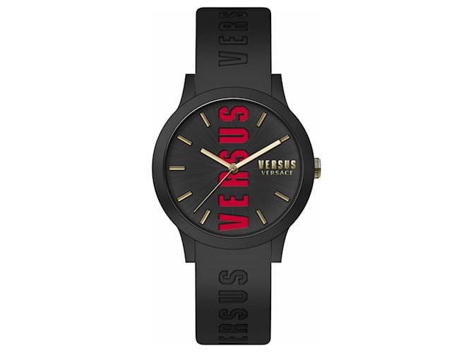 Reloj con correa de silicona Versus Versace Barbes Negro  ref.693832