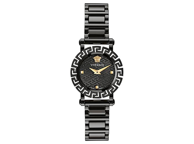 Versace Greca Glam Bracelet Watch Black  ref.693855