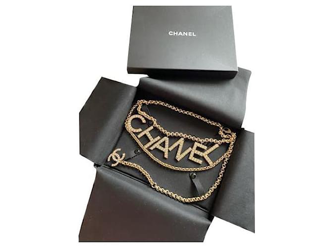 Chanel Chain Logo Belt Bronze  ref.693955