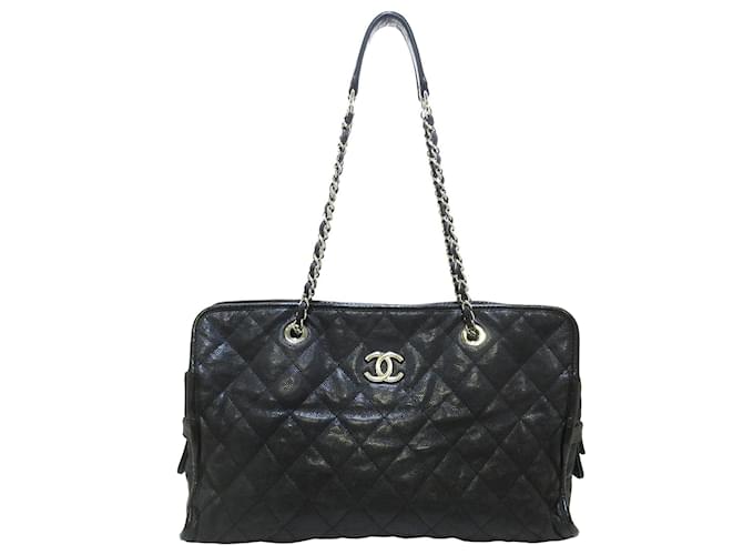 Chanel Black Caviar French Riviera Tote Leather ref.694103 - Joli Closet