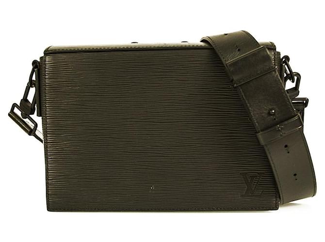 Louis Vuitton Box Messenger Bag in epi nera borsa da uomo a tracolla M58492 come nuovo Nero Pelle  ref.694357