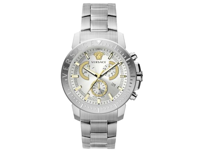 Versace New Chrono Bracelet Watch Metallic  ref.694561