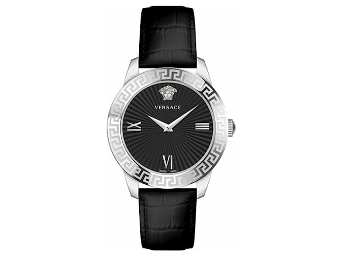 Reloj con correa distintiva Greca de Versace Metálico  ref.694667