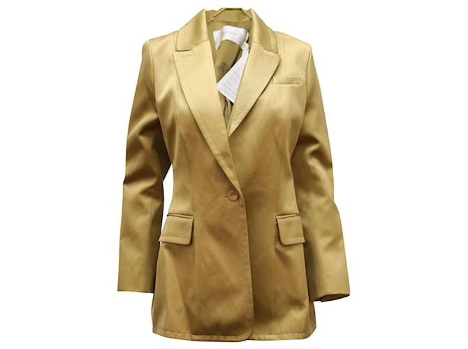 Zimmermann Single-Breasted Blazer in Gold Cotton Golden  ref.694763