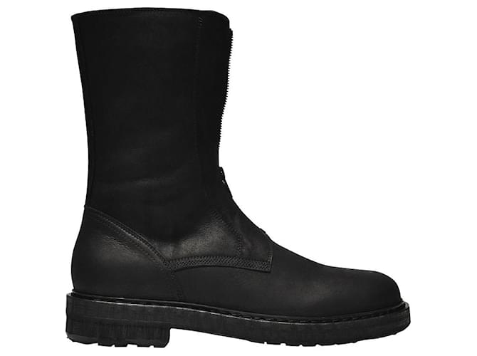 Ann Demeulemeester Você vai. Botas de tornozelo em couro preto  ref.695013