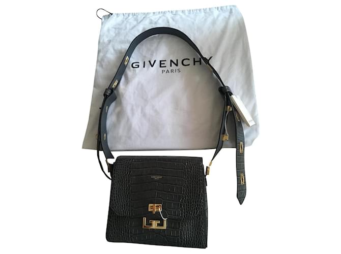 Givenchy Eden médio Cinza Couro  ref.695213