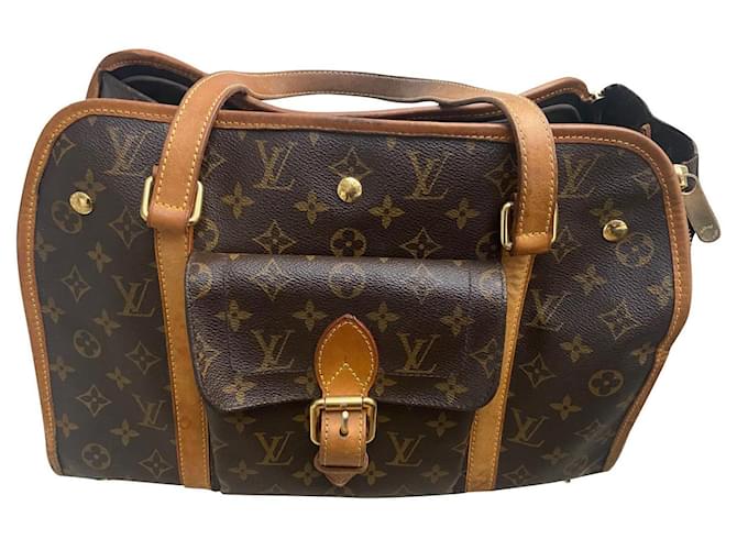 LOUIS VUITTON Monogram Sac Baxter GM Tote Bag M42028 Dark brown