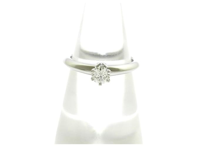 TIFFANY & CO. solitaire Silvery Platinum  ref.695390