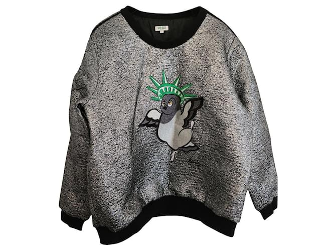 Kenzo sweatshirt. Silvery Green Polyester  ref.695512
