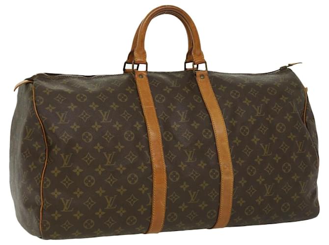 Louis Vuitton Monogram Keepall 55 Boston Bag Vintage M41424 LV Auth jk2569 Cloth  ref.695595