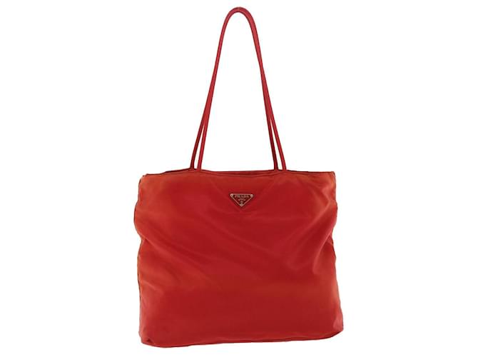 PRADA Shoulder Bag Nylon Red Auth bs2516  ref.695633