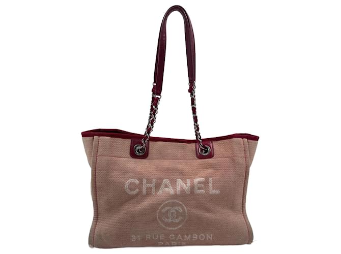 Red Canvas Chanel Deauville Cloth  ref.695683