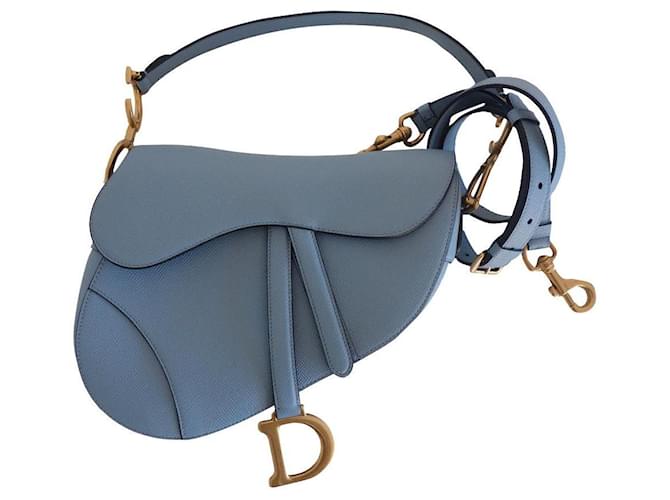 Borsa Dior Saddle in pelle blu orizzonte  ref.695716