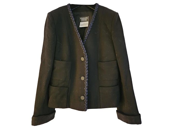 Giacca nera Little Chanel Nero Blu navy