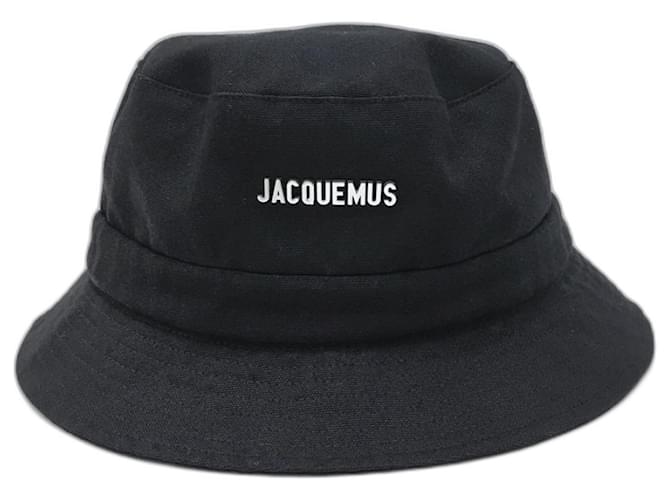 *JACQUEMUS Chapéu Bucket Preto [f118] Masculino Algodão  ref.695772