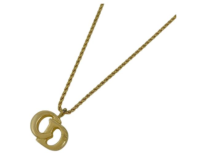 Christian Dior CD-Logo Necklace Golden Gold-plated ref.695816