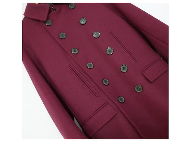 Dior Homme AW13 Burgundy Wool Coat Prune  ref.695820