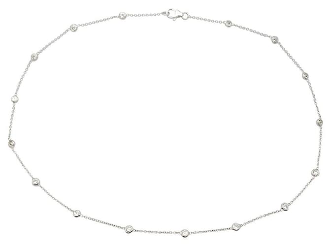inconnue Collar canalón de oro blanco, diamantes.  ref.695825
