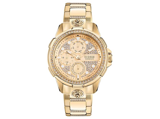 Versus Versace 6e Arrondissement Cr Bracelet Watch Golden Metallic  ref.695926