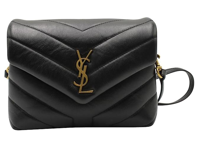 Saint Laurent Black Quilted Toy Shoulder Bag Leather  ref.696024