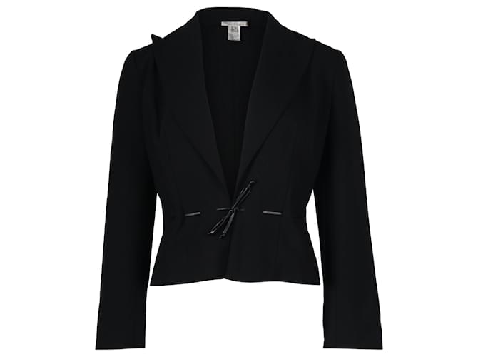 Nina Ricci Front Tie Blazer in Black Silk  ref.696053