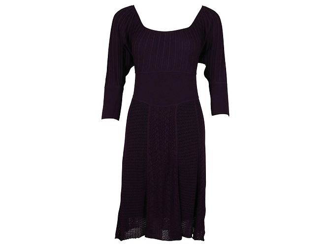 Catherine Malandrino Lila gestricktes Midikleid