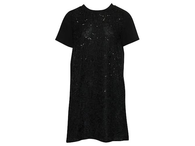 D&G Black short sleeve dress Polyester  ref.696077