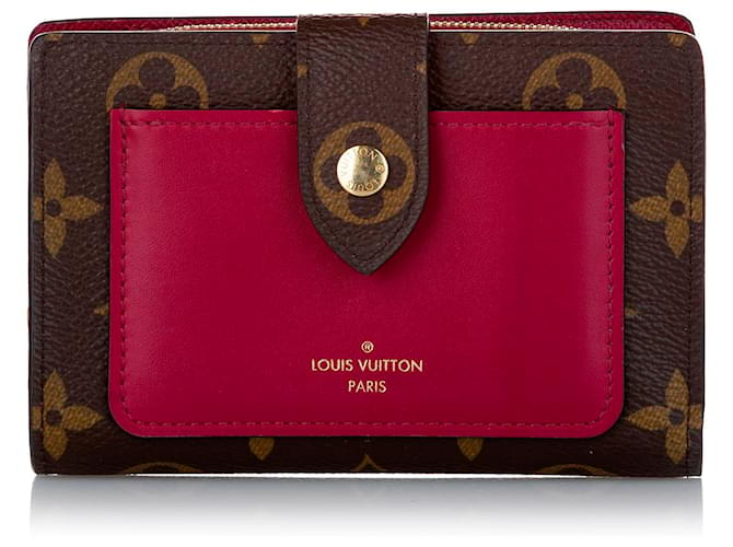 Louis Vuitton Brown Monogram Portefeuille Juliette Braun Pink Leinwand  ref.696181