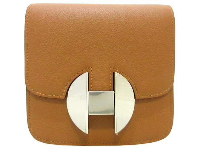 Hermès Hermes Brown Evercolor 2002 small wallet Leather Pony-style calfskin  ref.696286