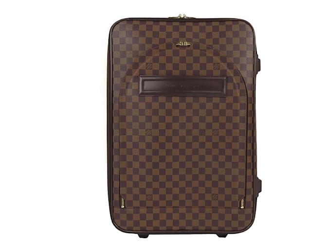 Authentic LOUIS VUITTON Canvas Damier Ebene Luggage Pegase 55 Travel  Suitcase