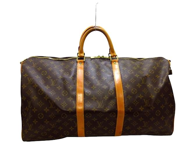 Louis Vuitton Keepall 55 Brown Cloth  ref.696496