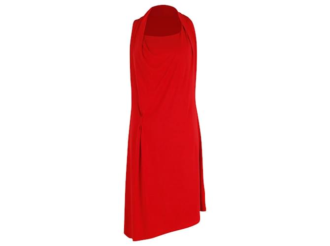 Michael Kors Asymmetrical Dress in Red Polyester  ref.696524