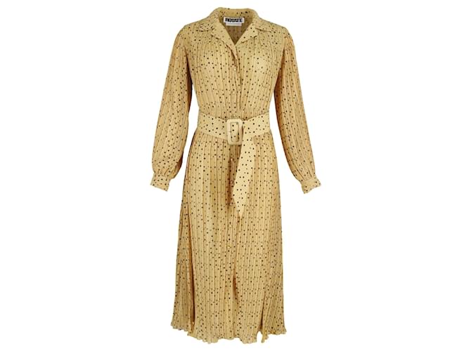 Autre Marque Rotate Birger Christensen Polka-dot Pliss-chiffon Dress in Yellow Polyester ref.JC696545 (Sold) - Joli Closet Autre Marque Rotate Birger Christensen Polka-dot Pliss-chiffon Dress in Yellow Polyester ref.JC696545 (Sold) - Joli Closet