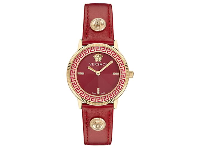 Versace V-Tribute Relógio Diamante Dourado Metálico  ref.696576