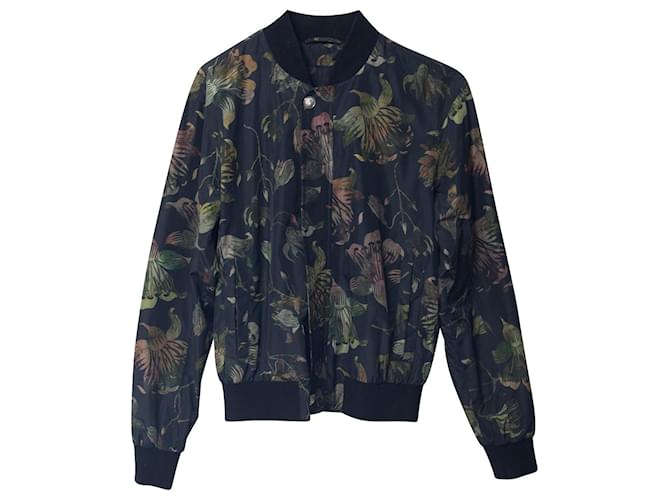 Versus Versace Tropical Print Bomber Jacket in Multicolor  Multiple colors Polyester  ref.696616