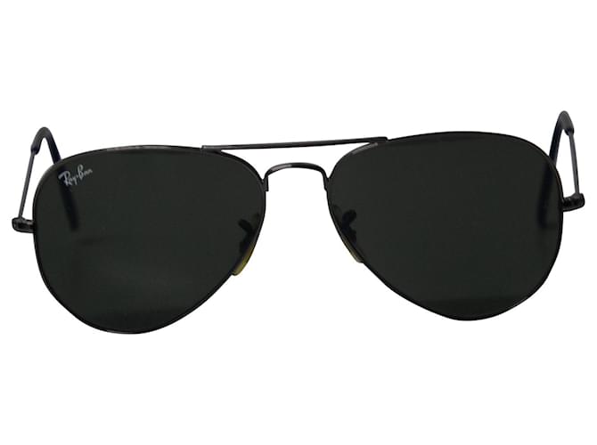 Óculos de sol Ray-Ban Classic Aviator em Black Metal Preto  ref.696672