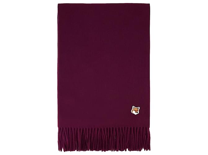 Autre Marque Fox Head Patch Scarf in Red Wood ref.696689 - Joli Closet