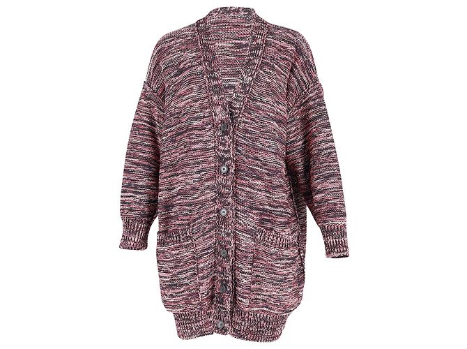 M MISSONI Übergroße Metallic-Strickjacke aus mehrfarbiger Viskose Python drucken