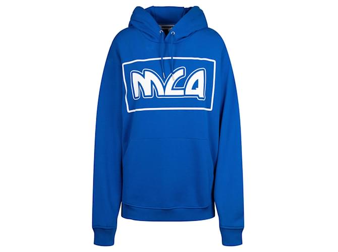 Autre Marque McQ Alexander McQueen Logo Hooded Sweatshirt Blue Cotton  ref.696822