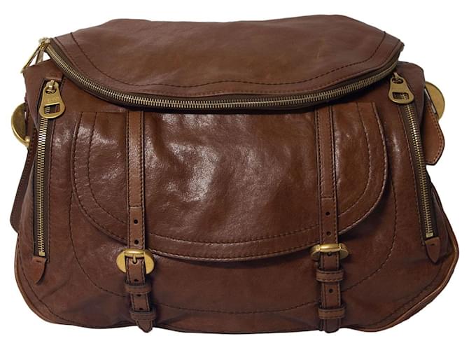 Alexander Mcqueen Large Shoulder Bag in Tan Leather  Brown Beige  ref.696900