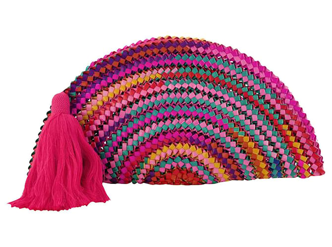 Autre Marque Valentina Dreamscape Clutch - Nannacay - Multi - Baumwolle Mehrfarben Leinwand  ref.696980