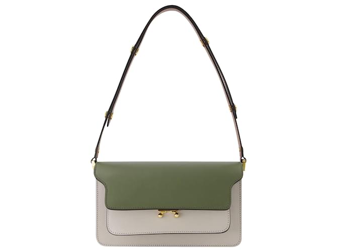 Sac à bandoulière Trunk Ew - Marni - Multi - Cuir Veau façon poulain Vert  ref.696983