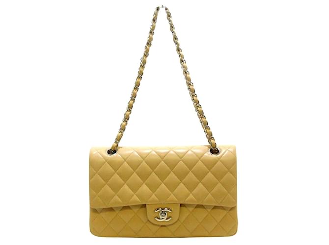 Chanel Timeless Beige Leather  ref.697141