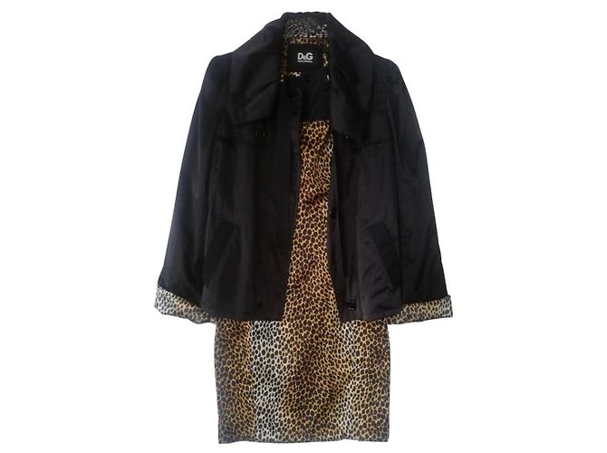 D&G Leopard Print Dress Polyamide Size 40
