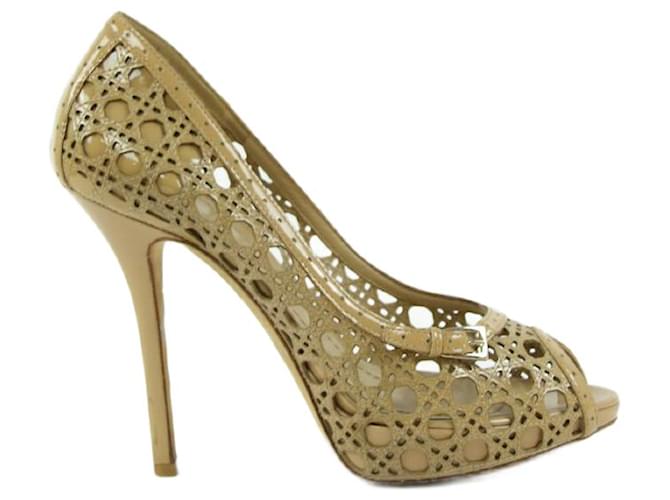 Dior heels 39 Beige Leather  ref.697552