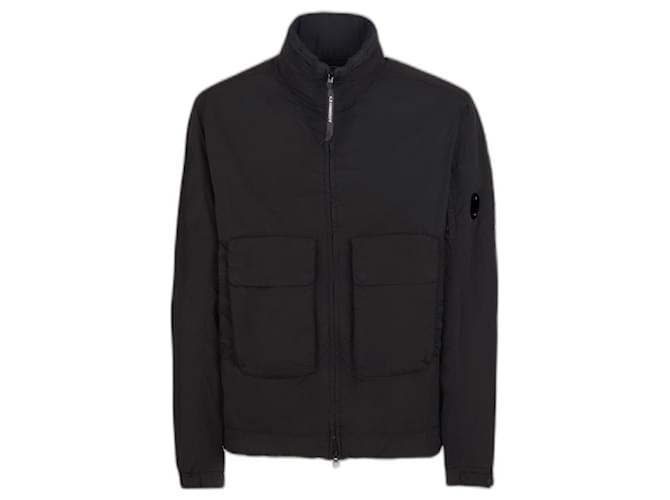 CP Company Chrome-R Mixed Jacket Black Synthetic  ref.697598