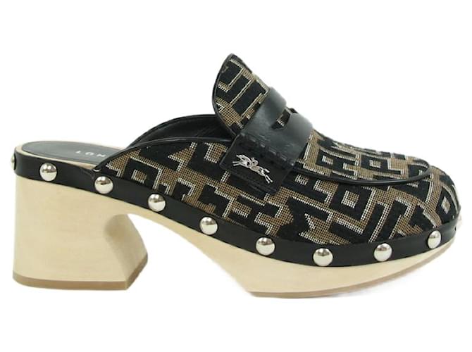 Longchamp sandals 36 Beige Leather  ref.697748
